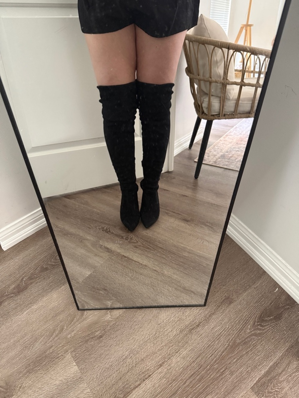 Aldo Black Over-the-Knee Heeled Boots - Picture 3 of 4